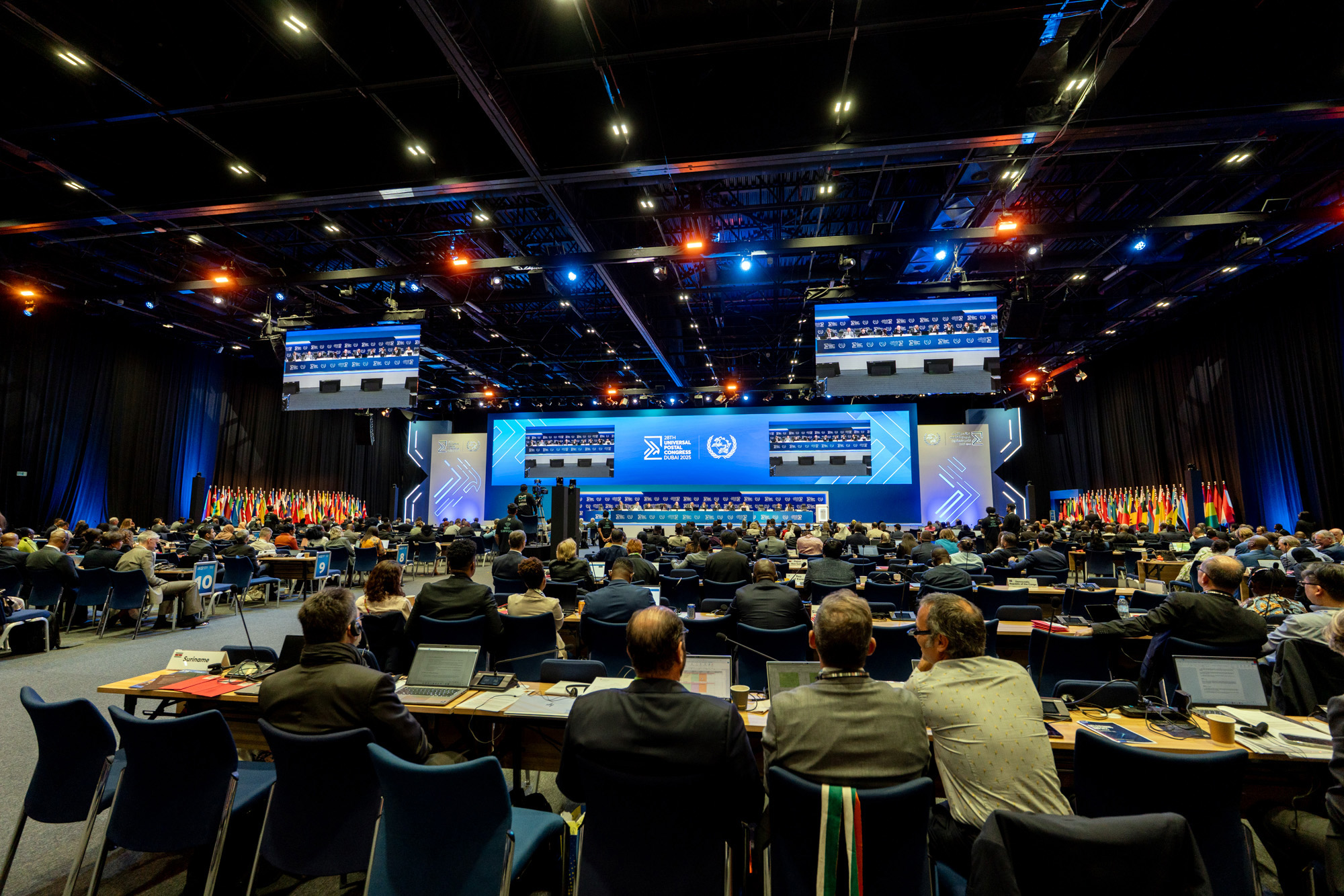 Photo of an international telecommunications conference 